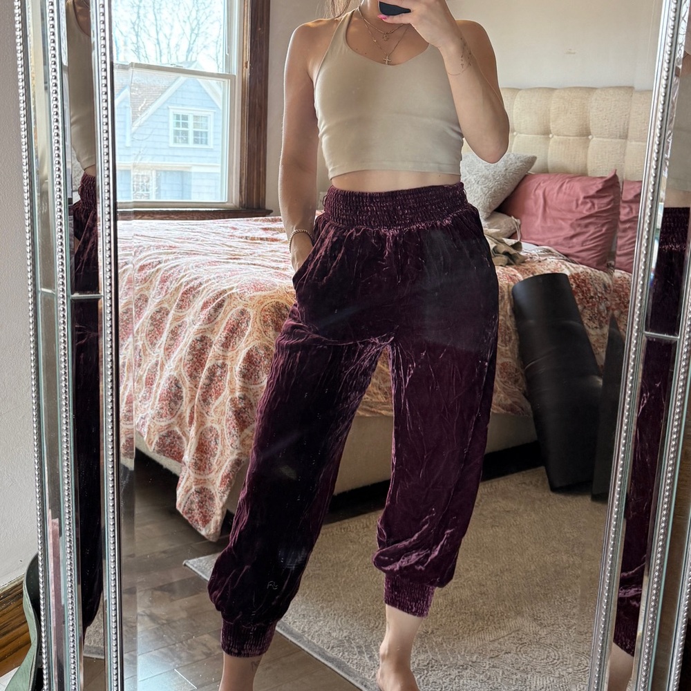Anthropologie Velvet Pants